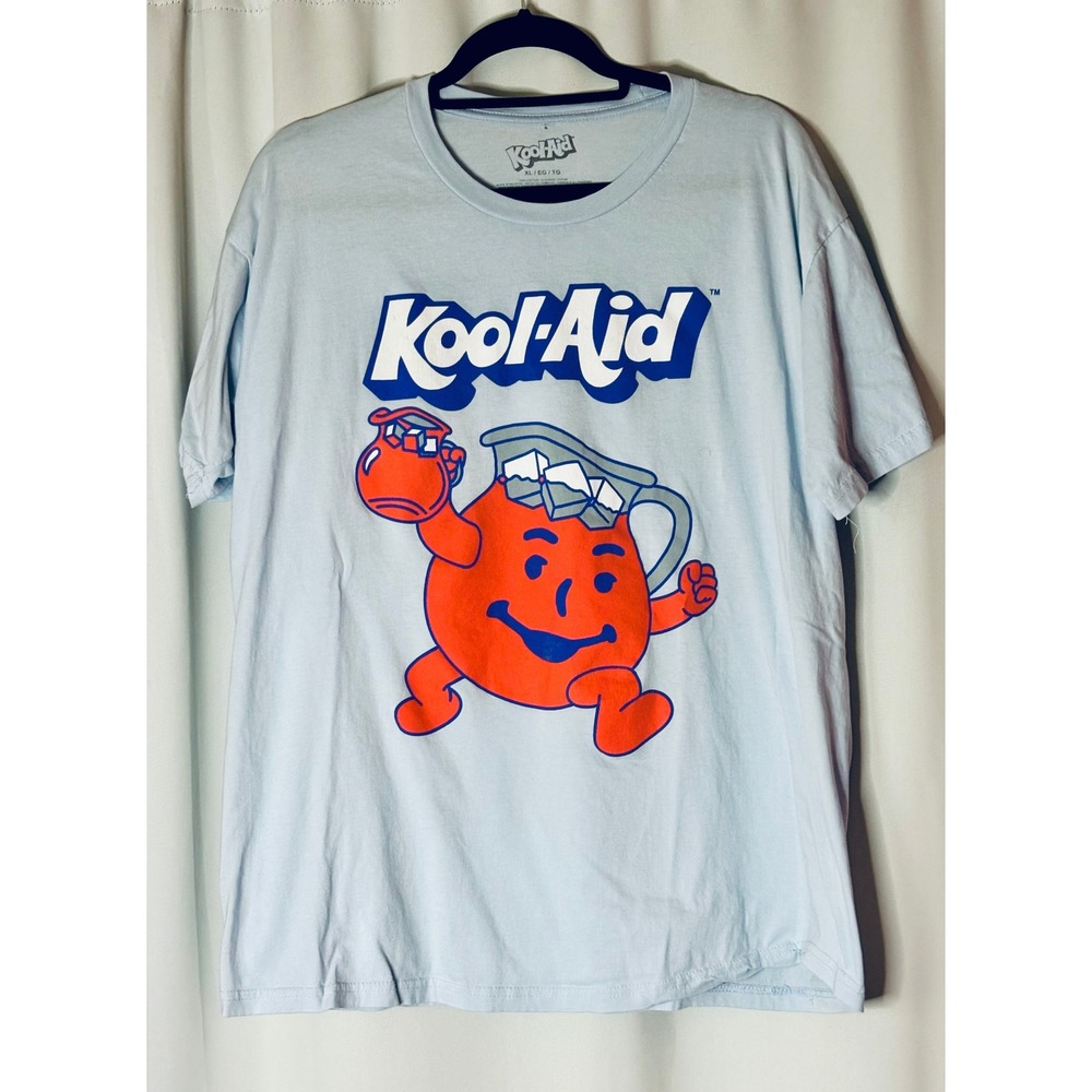 Kool-Aid Man Graphic T-Shirt Mens XL Light Blue Short Sleeve Cotton Tee